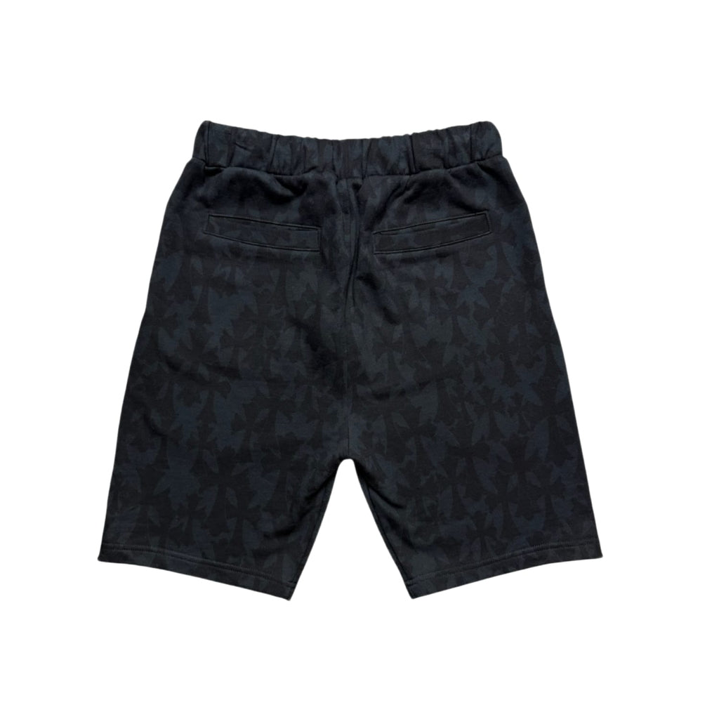 Chrome Hearts Cemetery Cross Sweat Shorts Black