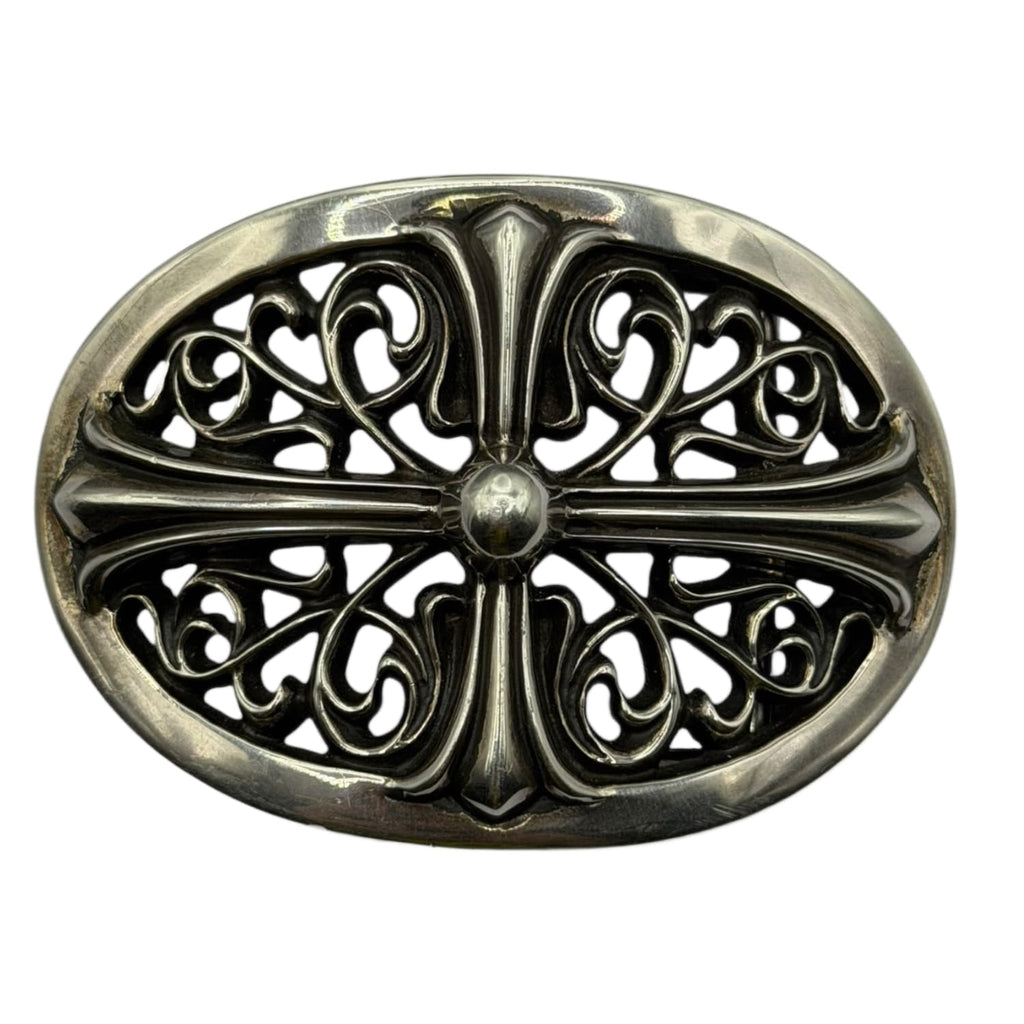 Chrome Hearts Silver Oval Belt Buckle