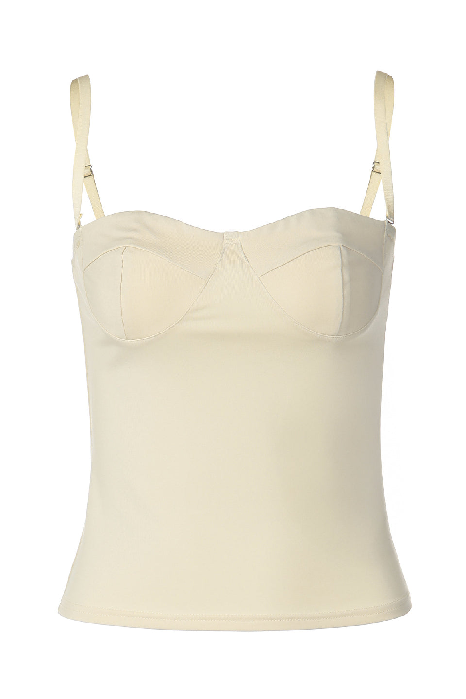 Yellow Corset Ruched Cami Top