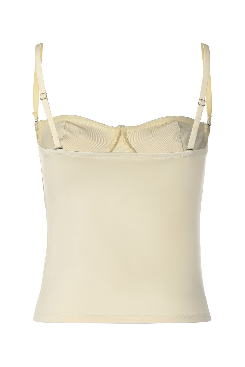 Yellow Corset Ruched Cami Top