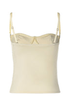 Yellow Corset Ruched Cami Top