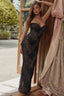Black Lace Sleeve Bodycon Maxi Dress