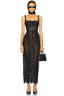 Floral Lace Corset Midi Gown