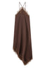 Cocoa Lace Halter Midi Dress