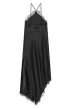 Midnight Lace Halter Midi Dress