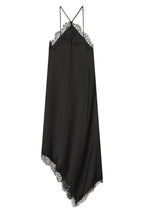 Midnight Lace Halter Midi Dress