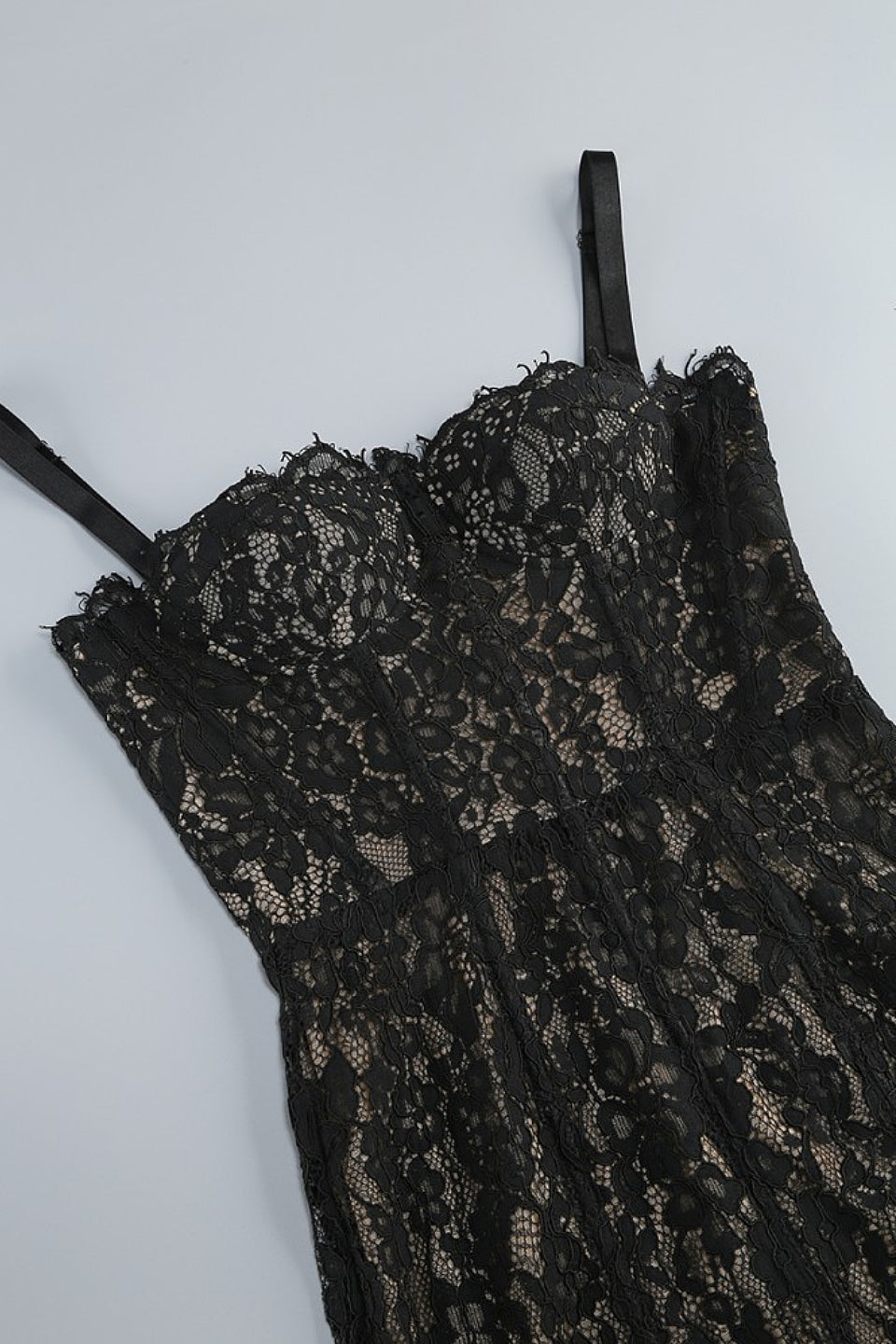 Floral Lace Corset Midi Gown