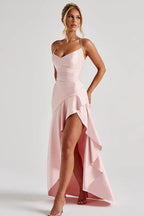Rosalie Satin Wrap Maxi Dress