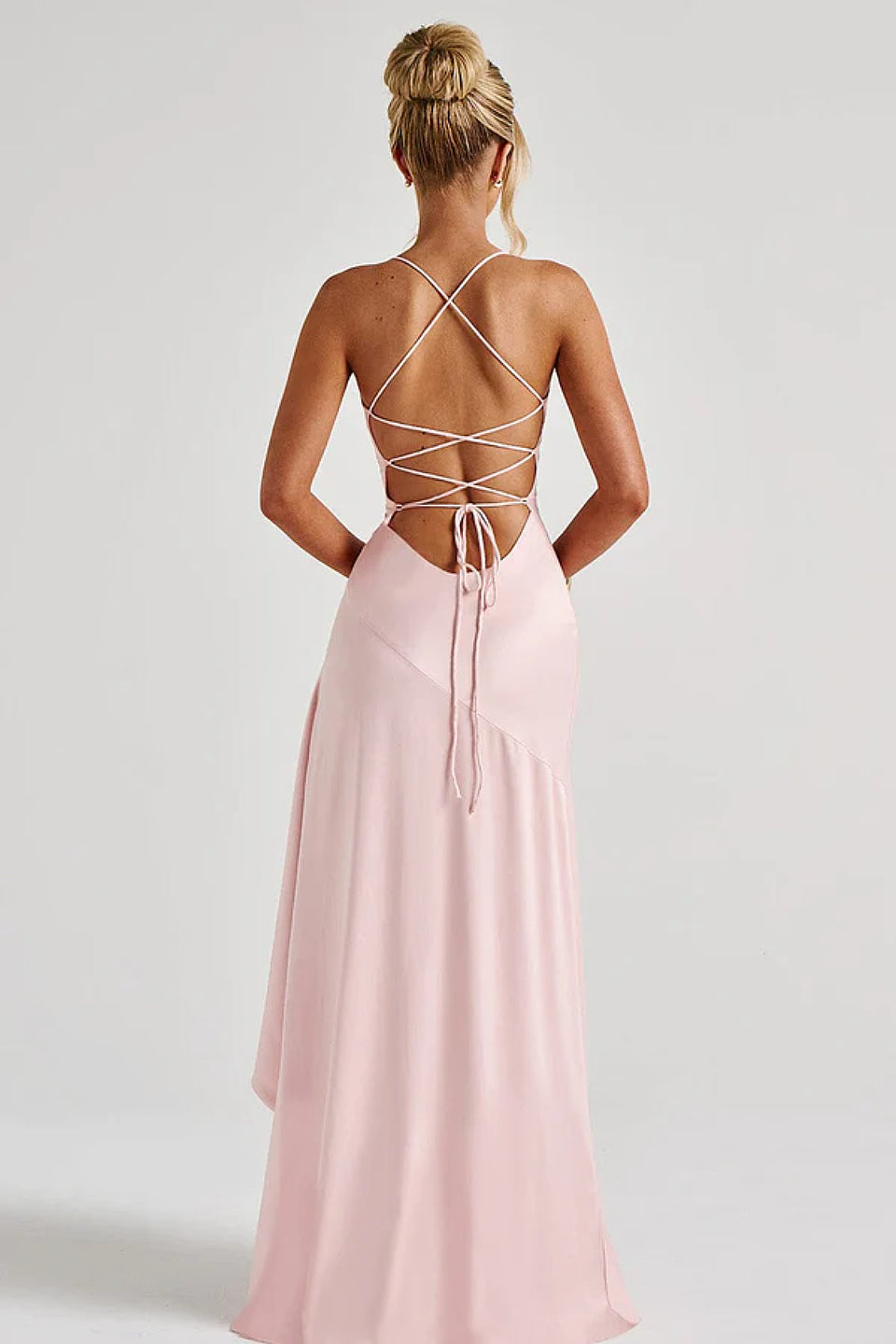 Rosalie Satin Wrap Maxi Dress