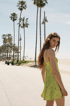 Verna Floral Satin Mini Dress