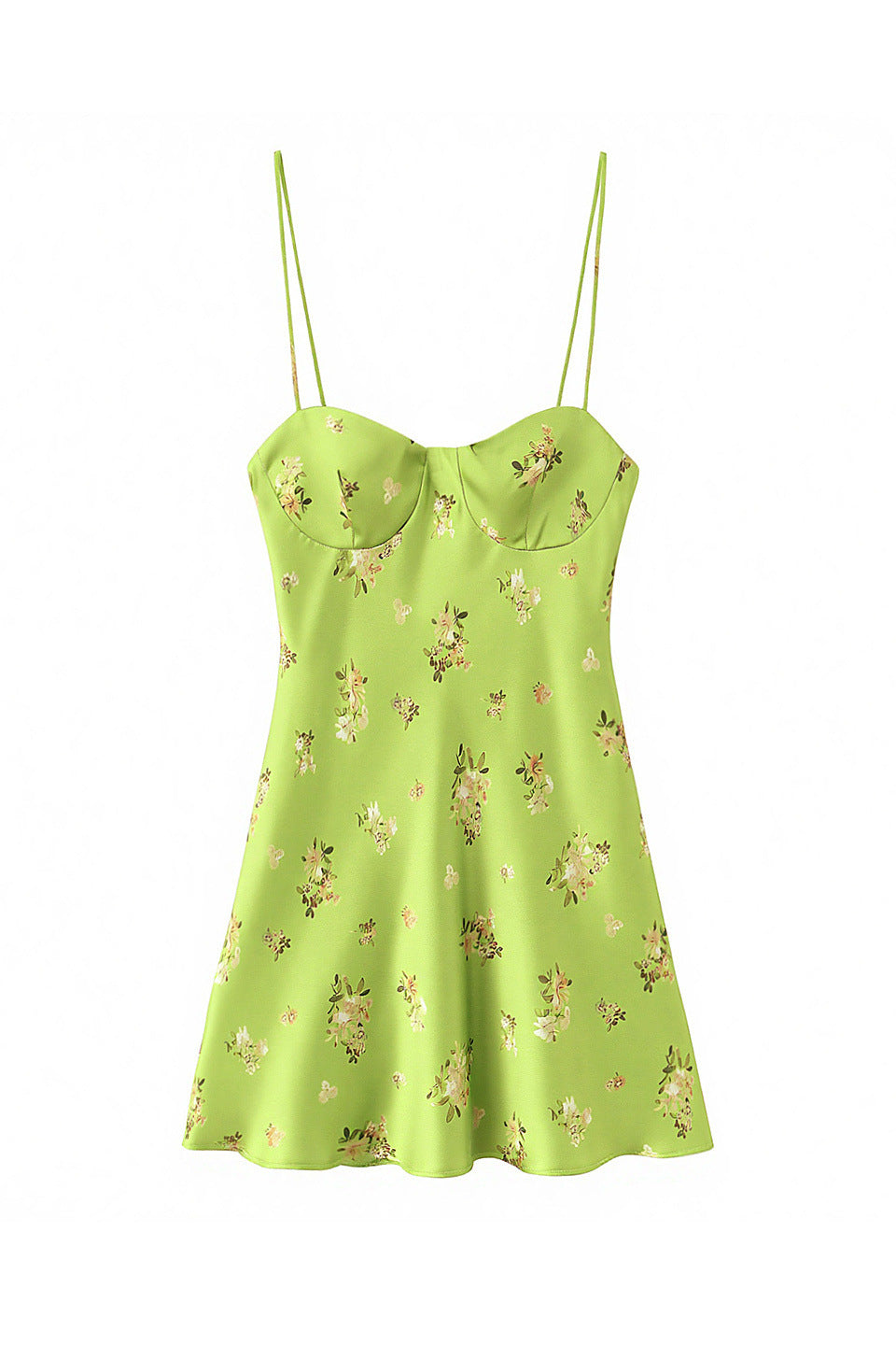 Verna Floral Satin Mini Dress