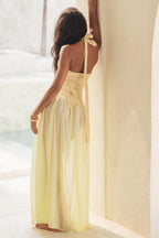 Yellow Halter Maxi Dress