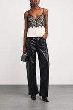 Ivory Lace Satin Cami Top