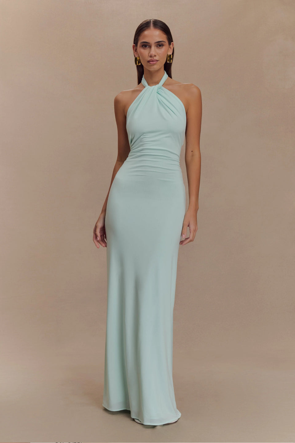 Mint Halter Maxi Dress