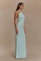 Mint Halter Maxi Dress