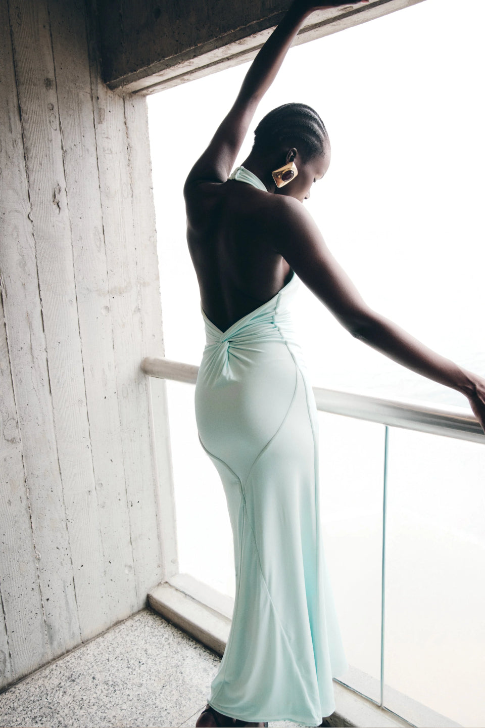 Mint Halter Maxi Dress