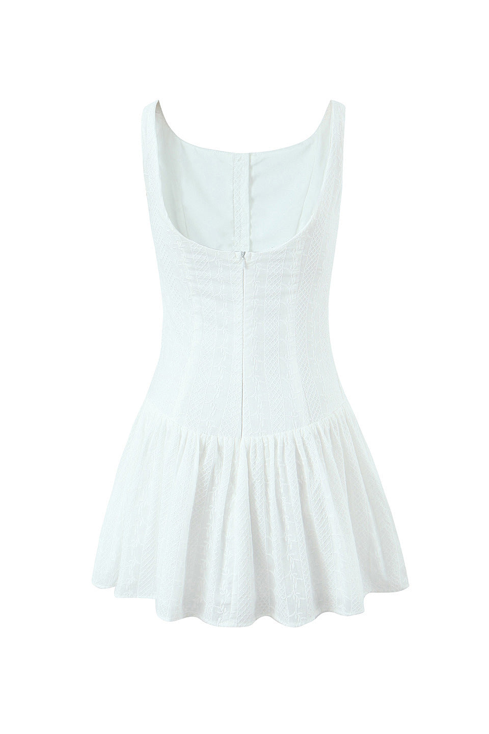 White Eyelet Mini Dress