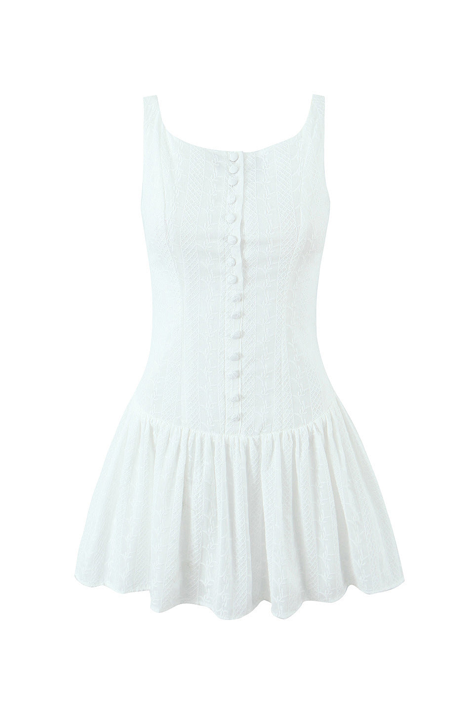 White Eyelet Mini Dress