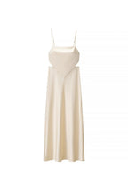 Champagne Satin Maxi Dress