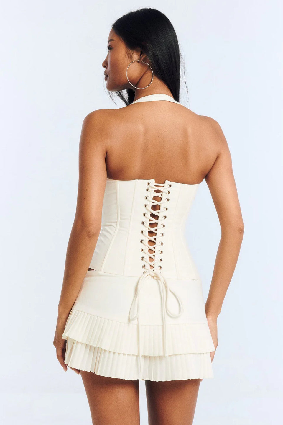Cream Corset Halter Top
