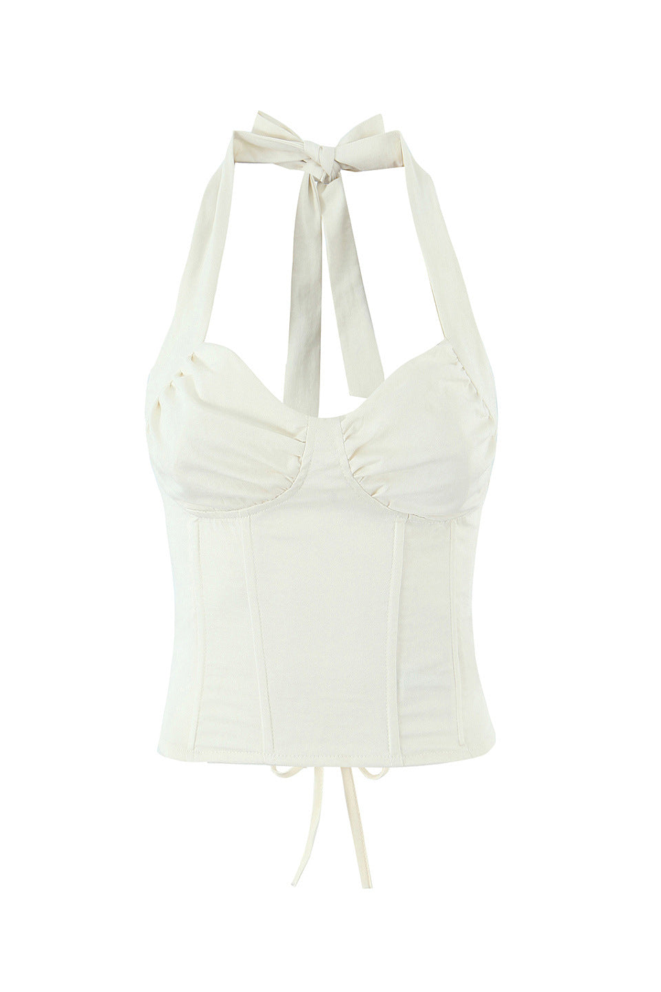 Cream Corset Halter Top