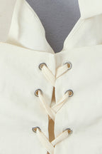Cream Corset Halter Top