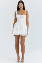 Ivory Lace Corset Mini Dress