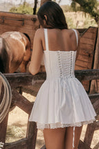 Ivory Lace Corset Mini Dress