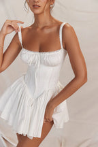 Ivory Lace Corset Mini Dress