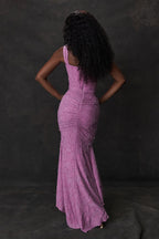 Pink Floral Jacquard Maxi Dress