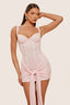 Pink Lace Mini Dress