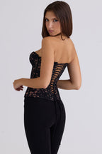 Black Lace Corset Top