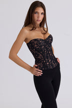 Black Lace Corset Top