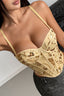 Gold Sequin Corset Top
