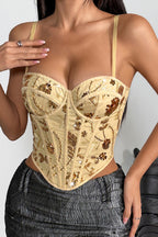 Gold Sequin Corset Top