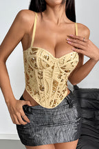 Gold Sequin Corset Top