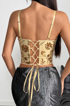 Gold Sequin Corset Top