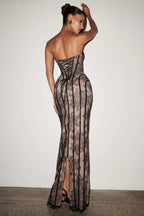Lace Corset Mermaid Maxi Dress