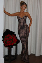 Lace Corset Mermaid Maxi Dress