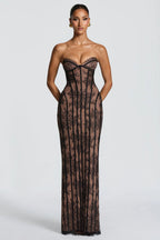 Lace Corset Mermaid Maxi Dress