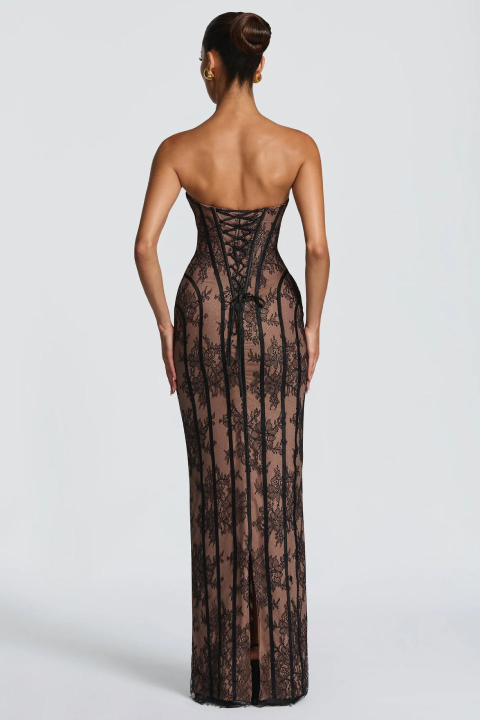 Lace Corset Mermaid Maxi Dress