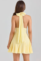 Yellow Halter Mini Dress
