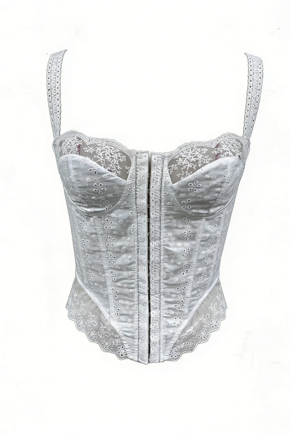 White Lace Corset Top