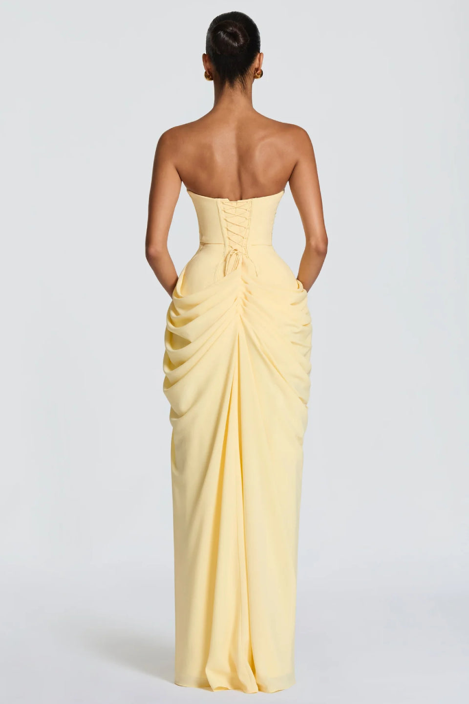 Yellow Strapless Maxi Dress