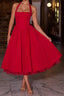 Scarlet Halter Corset Midi Dress