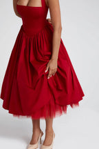 Scarlet Halter Corset Midi Dress