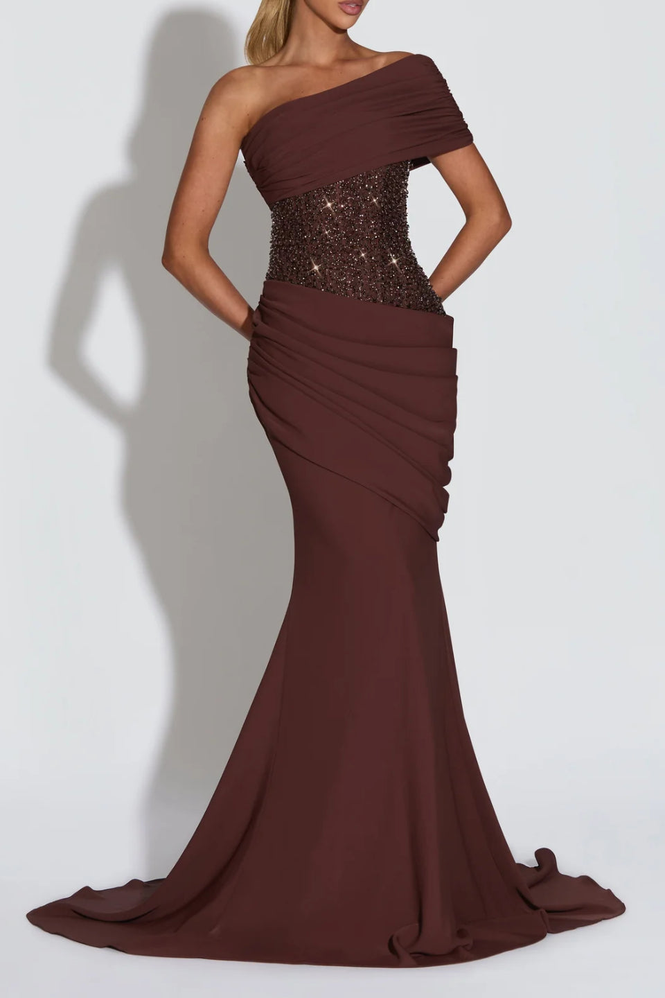 Chocolate Brown Sequin Corset Mermaid