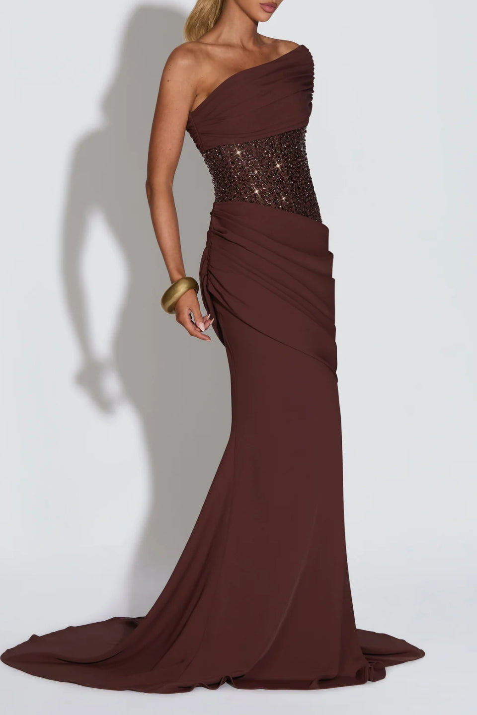 Chocolate Brown Sequin Corset Mermaid