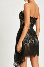 Noir Lace Corset Mini Dress