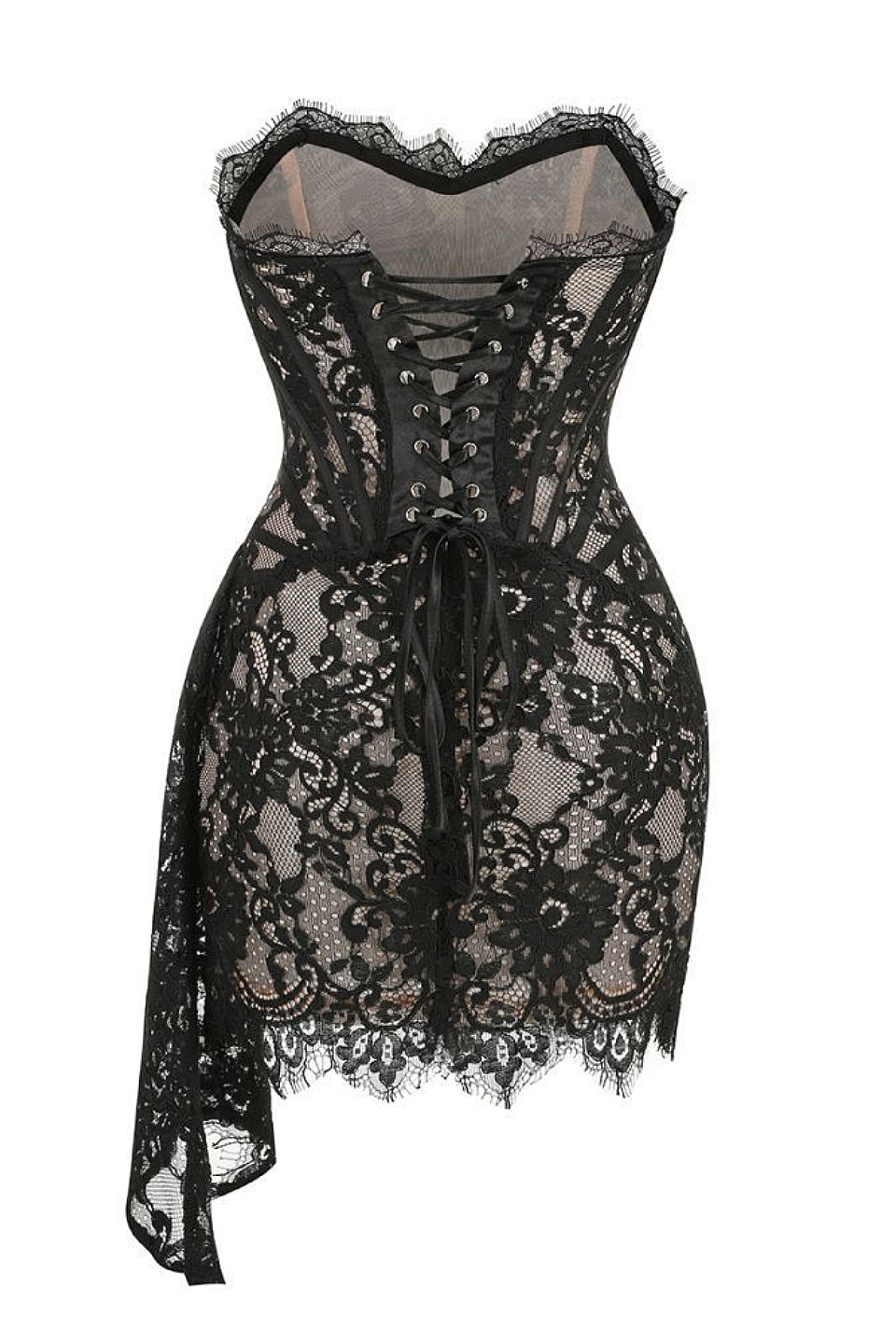 Noir Lace Corset Mini Dress